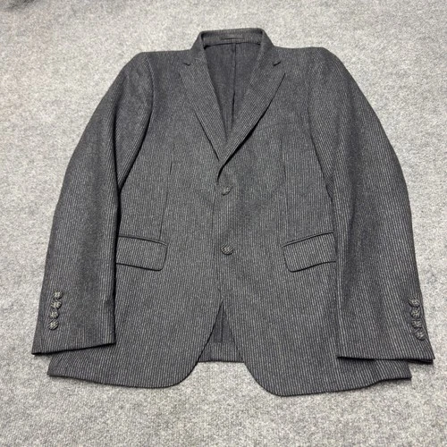 Officine Générale 100% Wool Chalkstripe Jacket Sport Blazer Men EU 50 US 40 Gray - product listing photo
