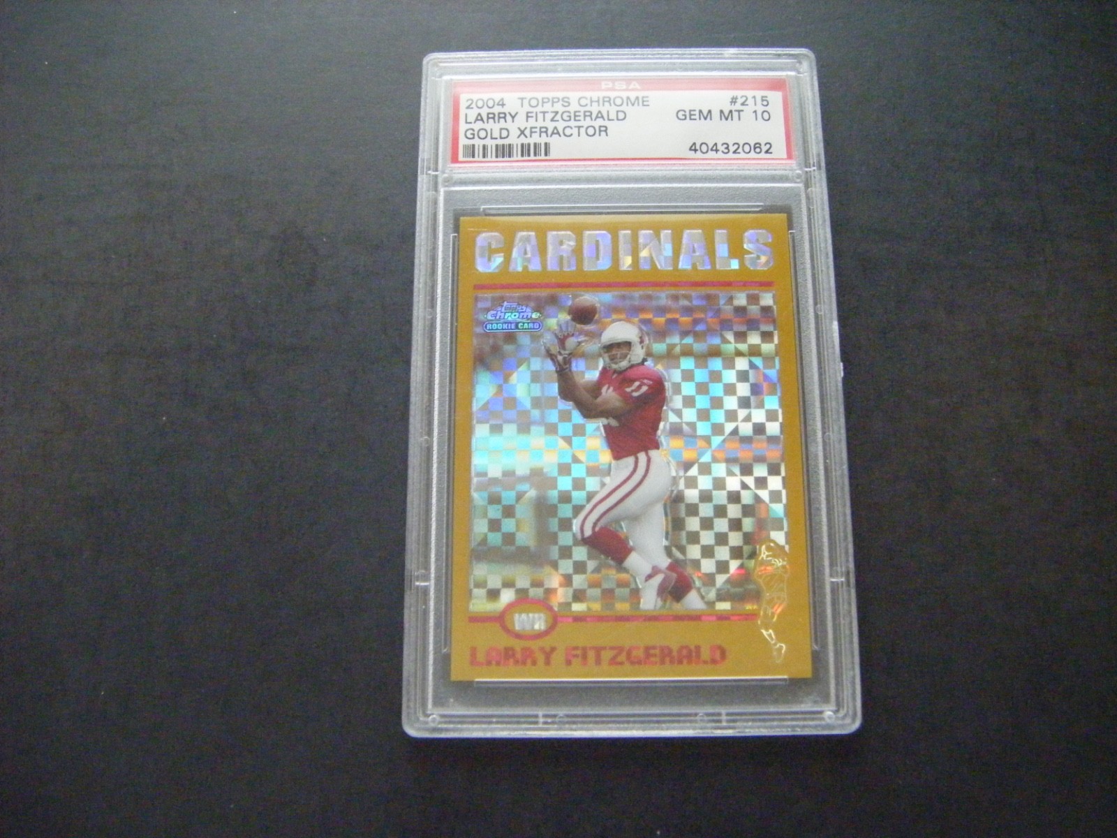 2004 Topps Chrome Larry Fitzgerald #215 Gold Xfractor 042/279 PSA 10 GEM MINT
