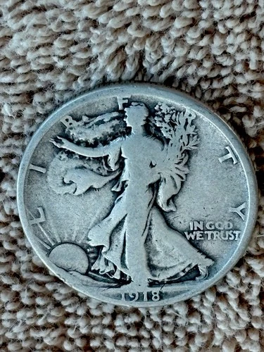 1918 Walking Liberty Silver Half Dollar Circulated 50C Uncertified (81)