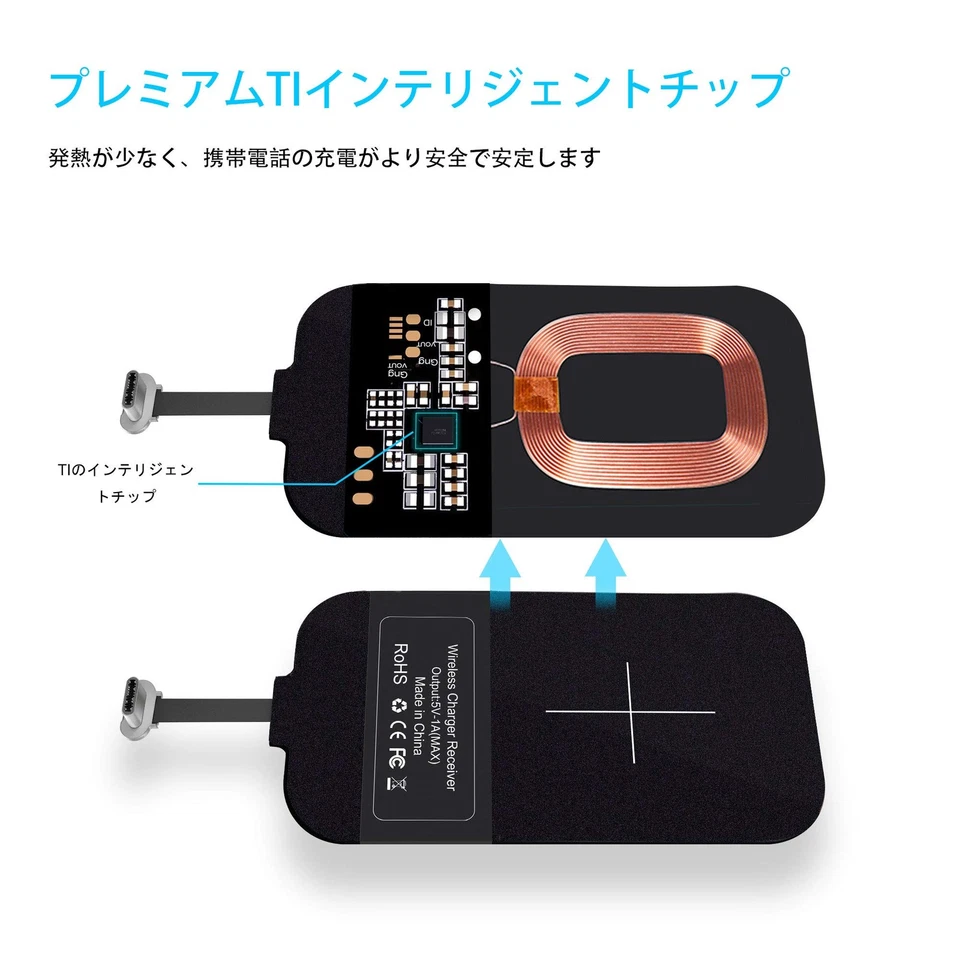 Type C Wireless Charging Receiver, Magic Tag USB C Qi Wireless Charger Receiv... - Image 4 of 4