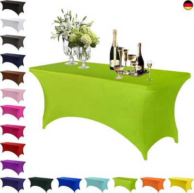 Spandex Stretch Tischdecke Fruchtgrün,6FT Hohem Elastik Waschbare und 
