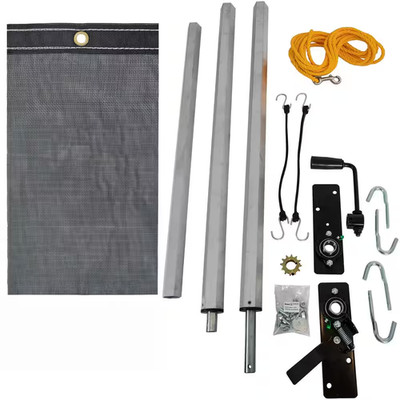 Aluminum Tarp System with Mesh Tarp 7-1/2 X 12 Foot