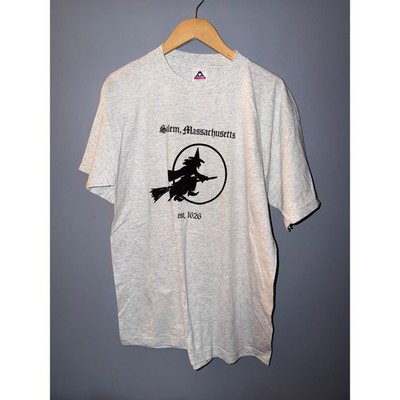 Alstyle Salem Massachusetts Witch Est 1626 Heather Grey Graphic T-Shirt Large