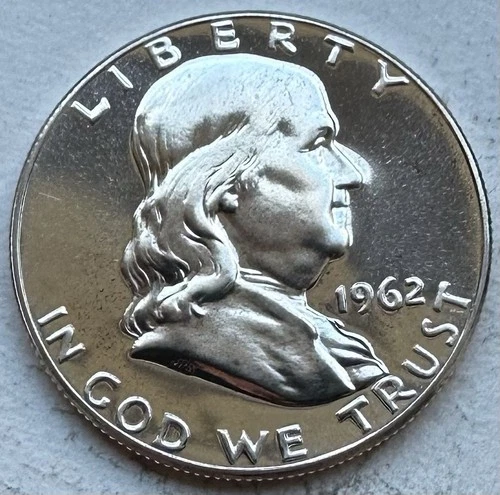 1962 Proof Franklin Half Dollar 90% Silver-INV#8755