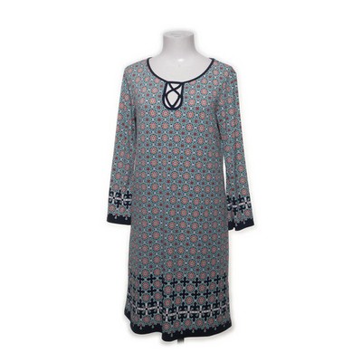 Max Studio, Kleid, Größe: M, 6912W65, Blau/Mehrfarbig, Elasthan/Polyester #ZLL