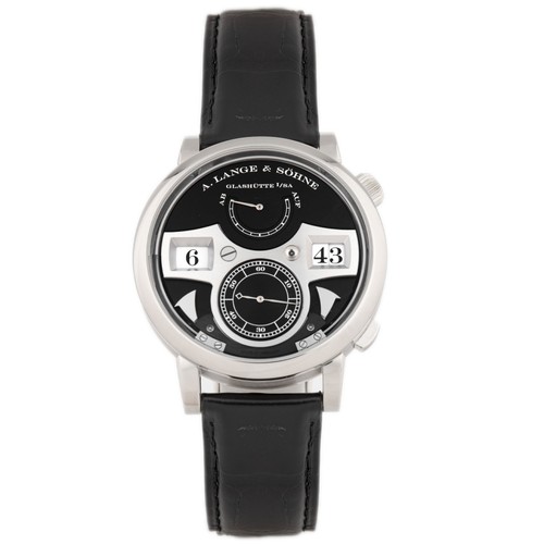 A. Lange & Sohne Zeitwerk Striking Time White Gold Black 44.2m...