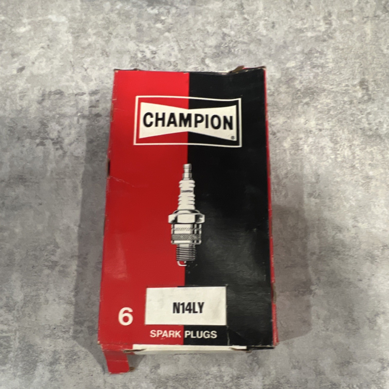 N14LY Champion Spark Plugs Set of 6 New Old Stock NOS