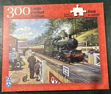 300 Piece Large Format Edition By FX SCHMID Awaiting The Train Complete 18 x 24