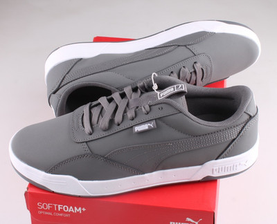 PUMA Men's Skate Buck Shoes Gray Sneakers Leather Soft Foam Size 9.5 New In Box