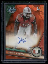 2023 Bowman U Sapphire #PA-JHA Jahfari Harvey Autographs Orange Sapphire /25