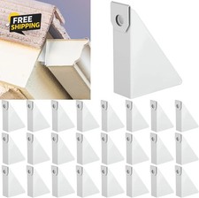 25Pcs 5in K Style Aluminum Gutter Wedges White Fascia Roof Pitch Install Kit