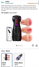 Male Masturbaters Automatic HandsFree Rotating Cup Thrusting Stroker Lubricants
