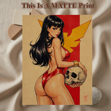 Vampirella Color Illustration Mixed Media Fin...