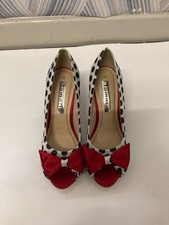 New Ladies Tamaris open toe white polka dot shoes size 6 cg bc1