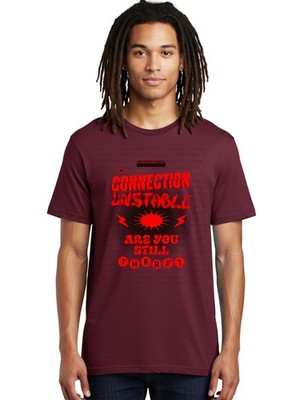 Connection-Unstable Mens Graphic Tee,100% Cotton,Casual Summer Wear