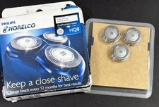 New Genuine Philips Norelco HQ8 Dual Precision Replacement Shaver 3 Heads Sealed