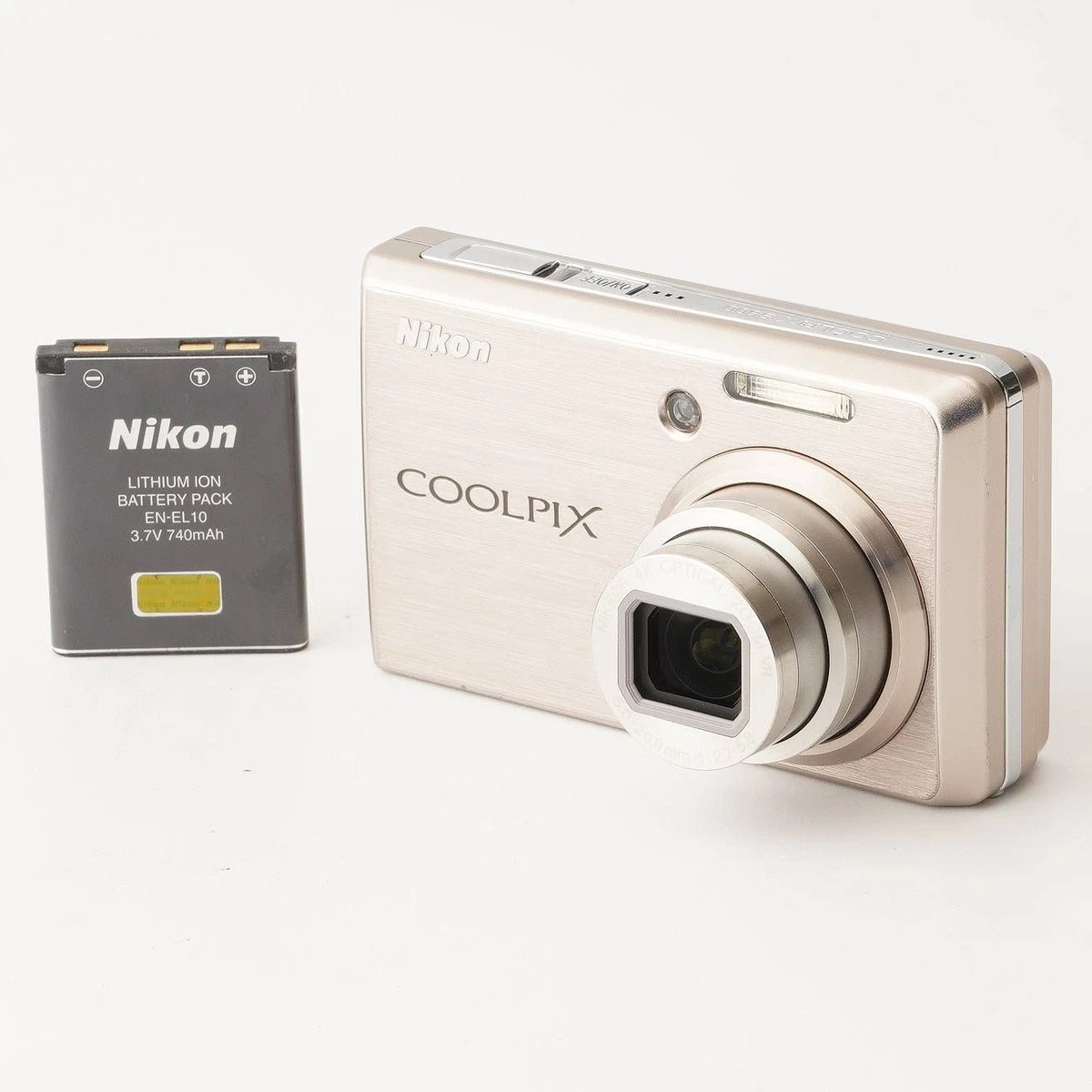 Nikon COOLPIX S600 Pink Gold Compact Digital Camera Tested Working