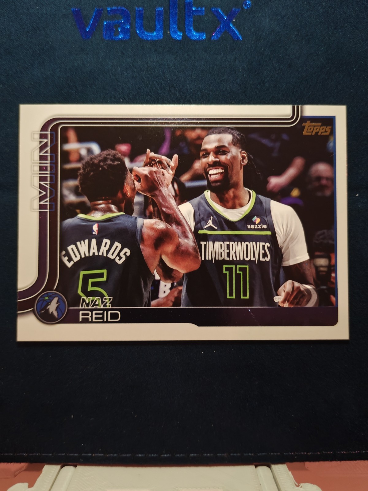 2025 Topps NBA Naz Reid #109 Golden Mirror IV Minnesota Timberwolves