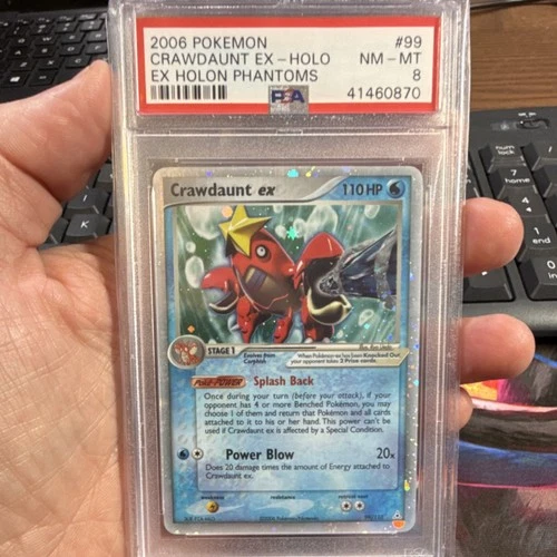 Crawdaunt ex Pokémon TCG EX Holon Phantoms 99/110 Ultra Rare Holo PSA 8