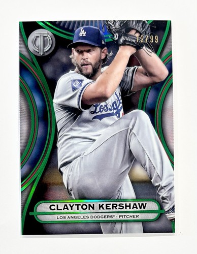 2025 Topps Tribute Clayton Kershaw Green /99 Los Angeles Dodgers