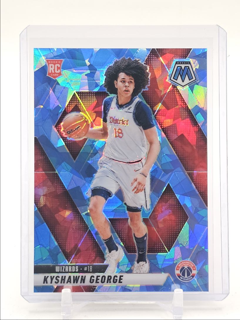 KYSHAWN GEORGE 2024-25 MOSAIC ROOKIE ICE PRIZM WIZARDS #247 RC /125 Q4836