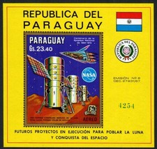 Paraguay Stamp 1289  - Moon stations and transport