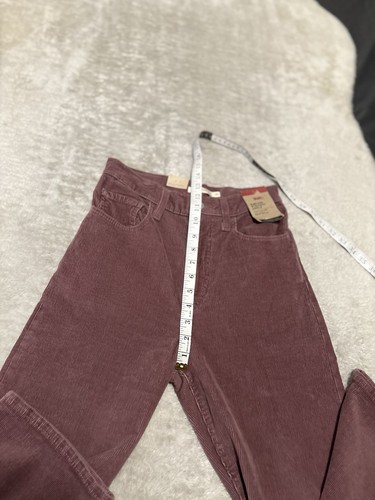 New Levi’s Ribcage Straight Ankle Corduroy Pants Size 28x27 High Rise NWT Purple - Picture 5 of 8