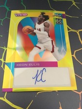 Keon Ellis 2022-23 Leaf Vivid Yellow Parallel Auto 47/50 Cleveland Cavaliers 