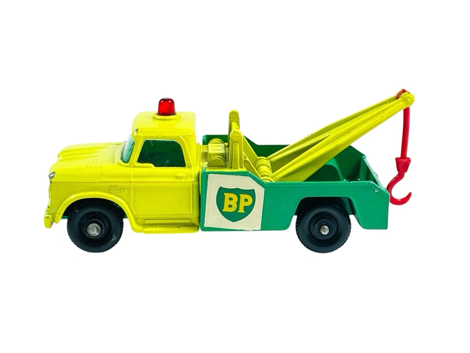 Matchbox Lesney No. Camión de demolición Dodge BP Red Hook 13 BP con caja E3 Foto 2 de 4