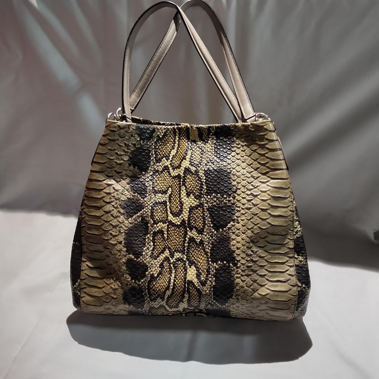Python Pattern Shoulder Bag Model Number Beige X … - image 1