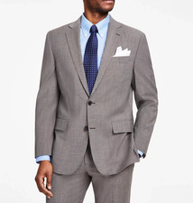 B By Brooks Brothers Wool-Blend Stretch Classic-Fit Suit Jacket 42R