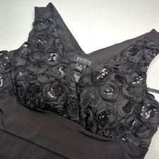 Enfocus Dress Womens 4 Ruffled Rose Sequin Pleated Bodycon Shift Cocktail Casual
