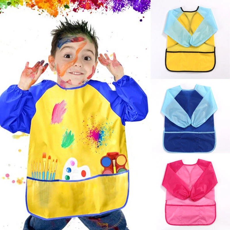 Kids Painting Apron, Waterproof Kids Painting Apron, Kids Long Sleeve Smock  Apron