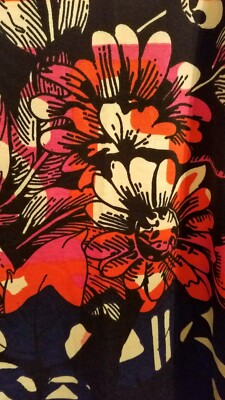 Robe LuLaRoe Irma Taille M - Imprimé Floral Noir, Rose, Sarcelle - NEUF Avec étiquette