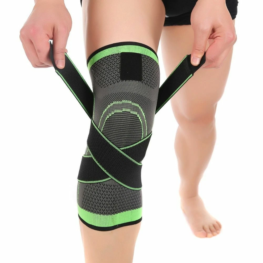 Knee Brace Compression Sleeve Plus Size XXXL Knee Wraps With Straps Pain Relief