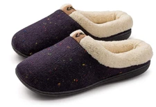 Roxoni Women's Sweater Knit Fleece Lined Clog Slippers Warm House Shoe