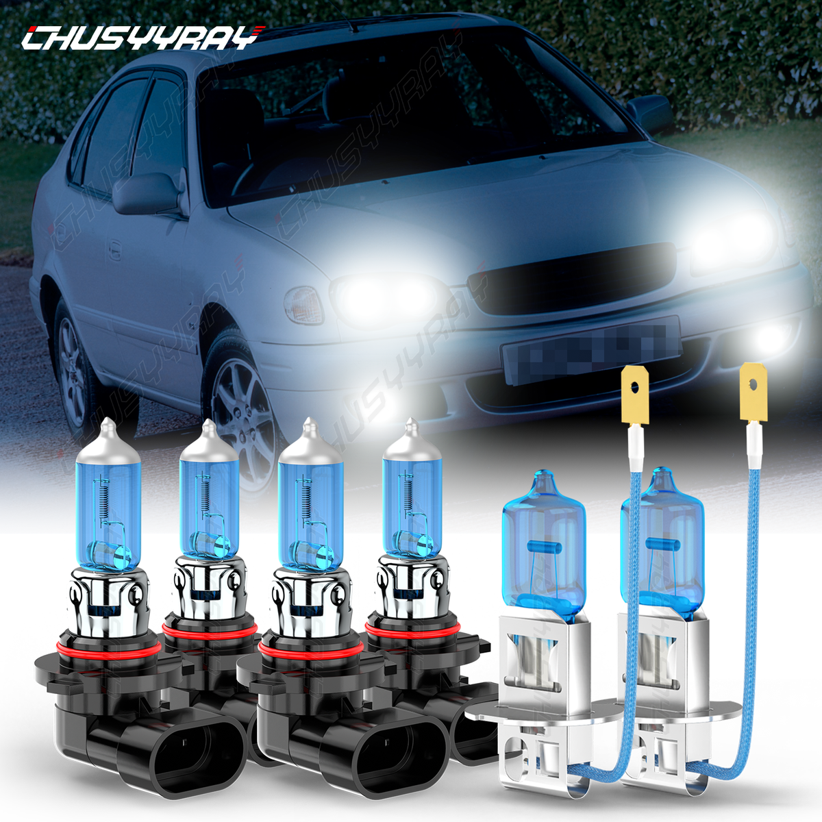 For Nissan 300ZX 1990-1996 5K Halogen Headlight High Low +Fog