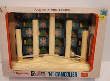 5 Light Renown Vintage Electric Window Drip Candle Christmas Candolier