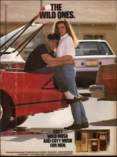 1988 Vintage ad COTY Wild Musk retro perfume Sexy Model Jeans    07/14/23