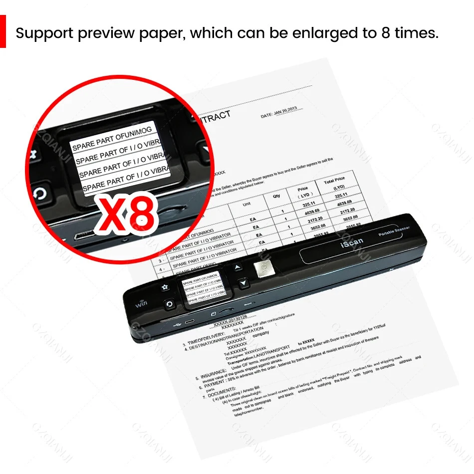 New Wireless Mini Portable A4 Document Scanner Images JPG PDF Formate Reader Pen - Image 4 of 4