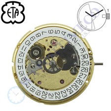 Genuine ETA 2824-2 Automatic Watch Movement Swiss Made Gold Colored GILT - NEW