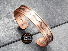 6 Magnets Copper Bracelet, Magnetic Cuff, Copper Bangle, Stress Relief Bracelet