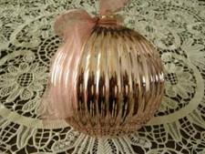 2880 Champaign Pink Large Christmas Tree Ball Ornament 18" Circumference Plastic