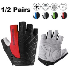 1/2 Pairs Half Finger Cycling Gloves Breathable Anti Shock MTB Road Bike Gloves