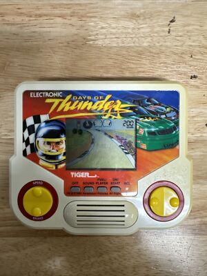 Vintage 1988 Tiger Days Of Thunder Handheld Electronic LCD Game -Tested Works