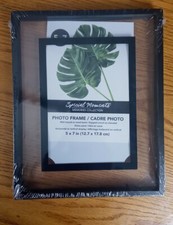 5x7 Picture Frame Black With Clear Glass Bezel New Still Sealed Fast Shipping