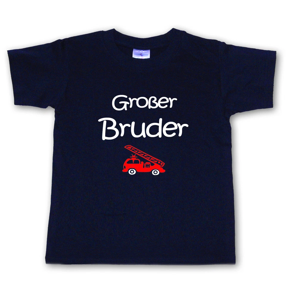 T Shirt mit Aufdruck Großer Bruder DUNKELBLAU Wahl Motiv Wunschname Größe NEU - Bild 1 von 1
