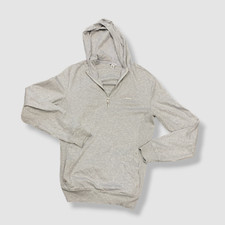 70 Calvin Klein Women Gray 3/4 Zipper Pullover Hoodie Size M