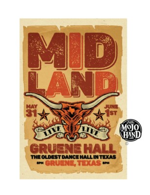 Midland Tx Bass Company Store Midland Concert Poster 2018 Texas Show