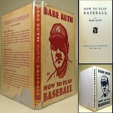 1931 HOW TO PLAY BASEBALL BABE RUTH 1ST EDITION DUST JACKET YANKEES MLB SPORTS 